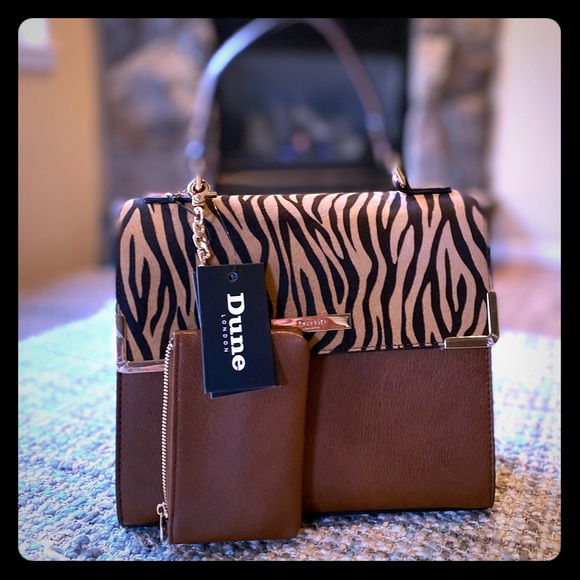 Dune London Handbags - Dune Animal Print Cross Body Bag Tiger Stripes